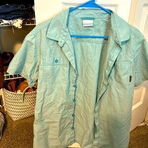 Columbia Mens Medium Blue - Short Sleeve Shirt